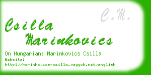 csilla marinkovics business card